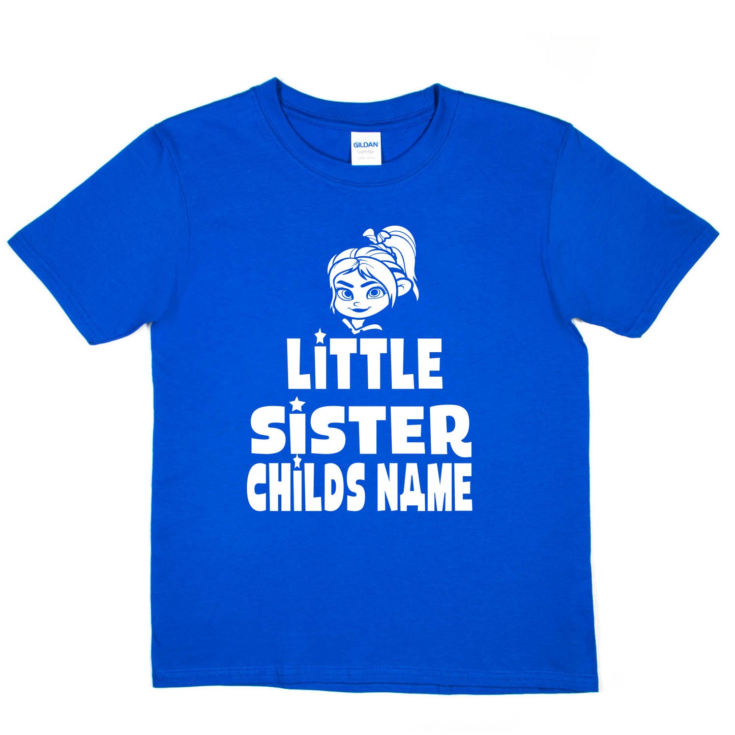 Kids Customised Birthday T-Shirt Tee Little Sister T-Shirt Child's Name Girls Gift