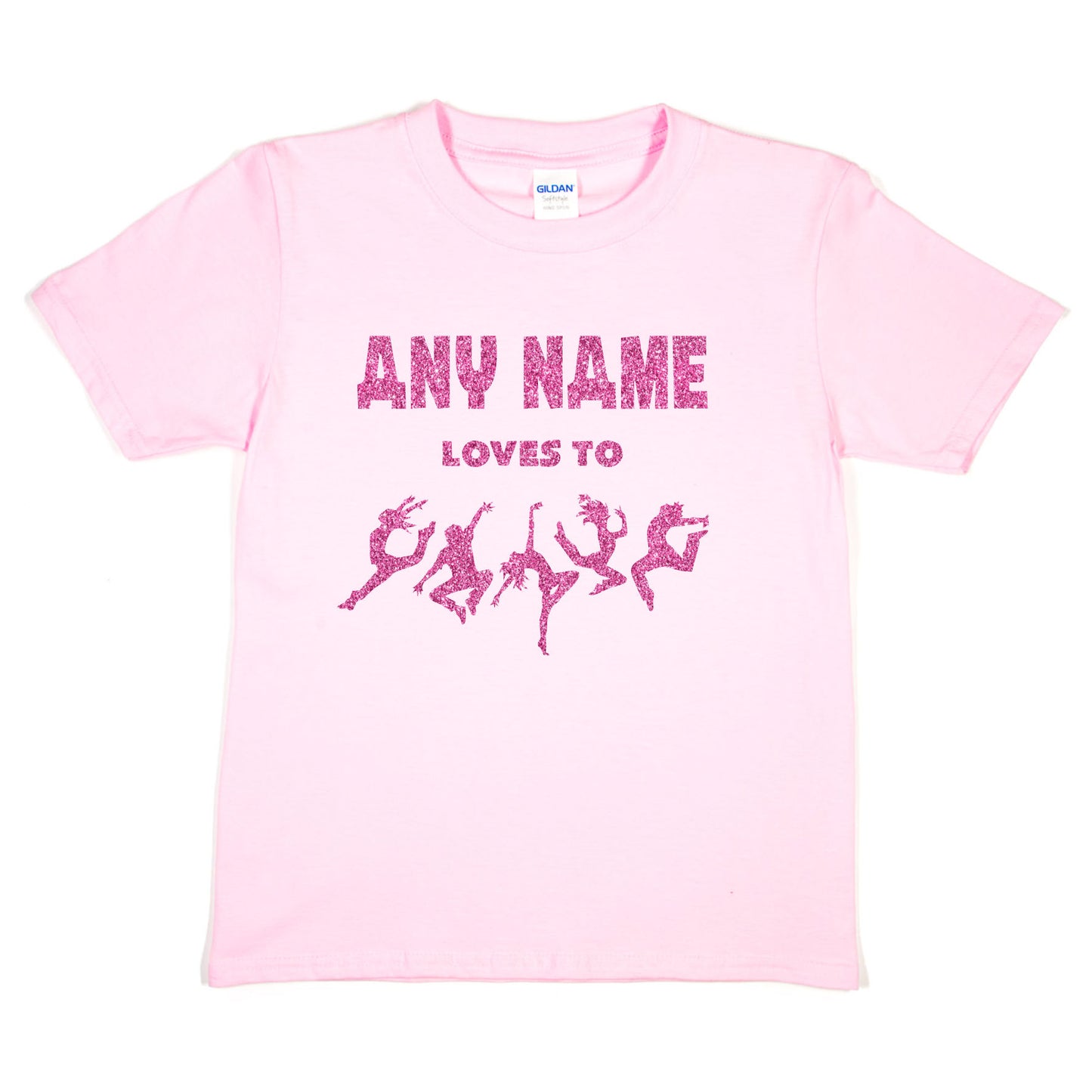 Kids Personalised T-Shirt  Dance Any Name Loves Dance Great For Dance Schools