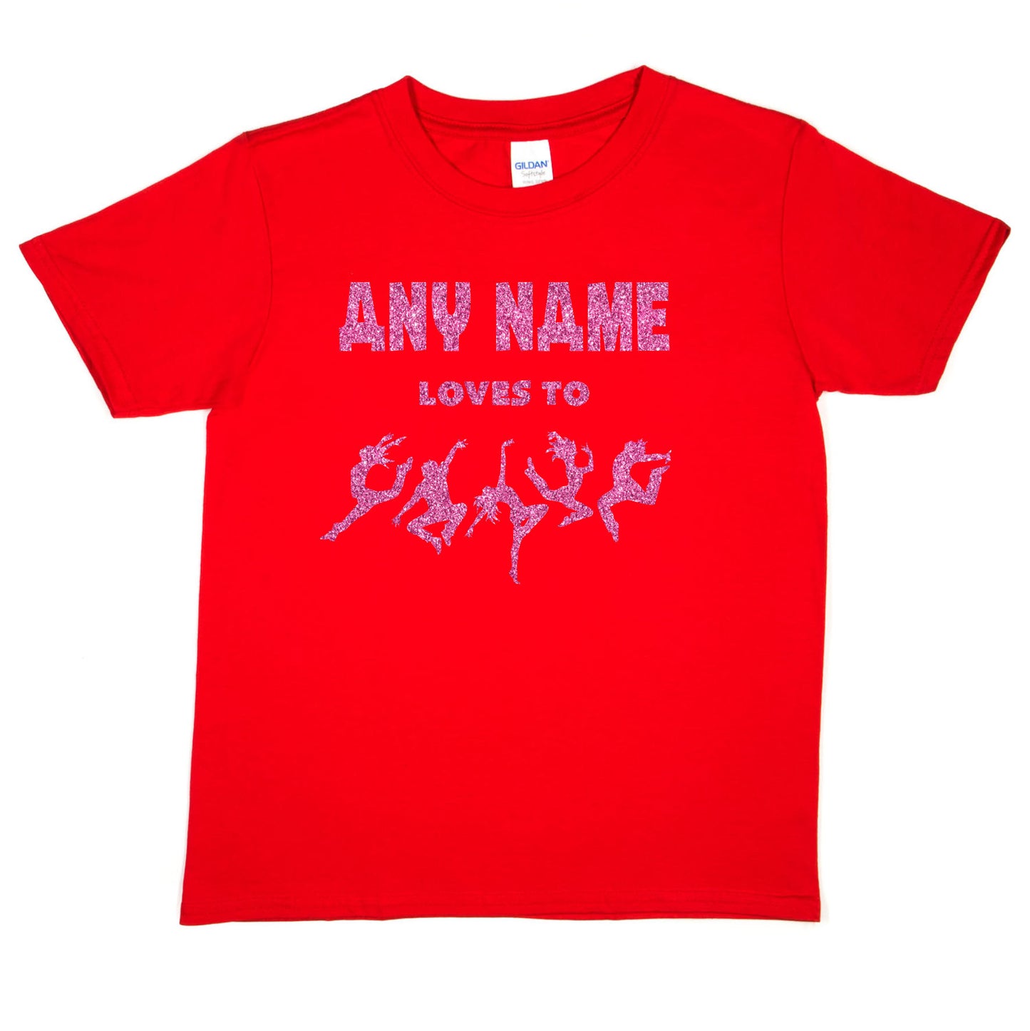 Kids Personalised T-Shirt  Dance Any Name Loves Dance Great For Dance Schools