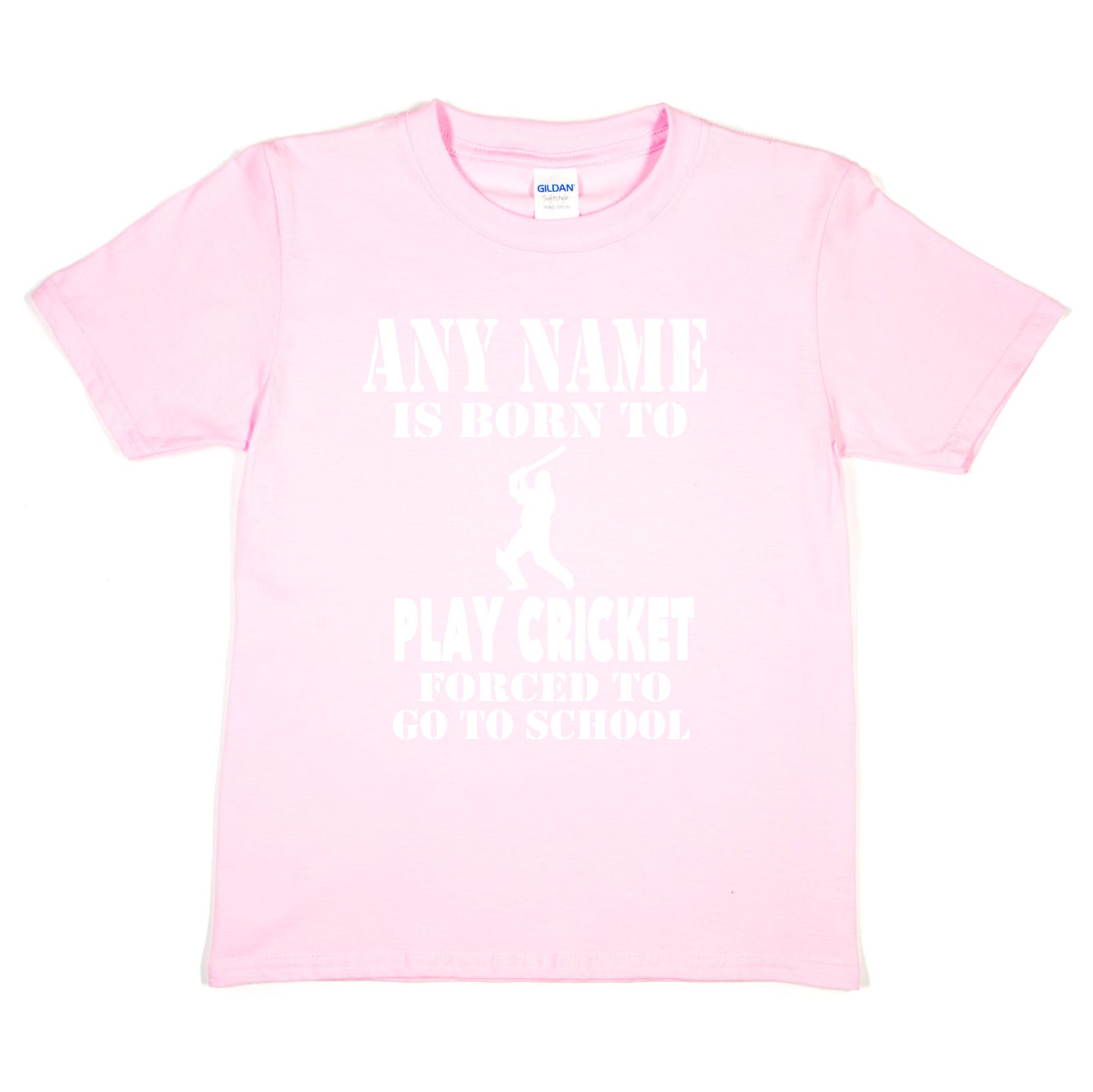 Kids Personalised T-Shirt  Born To Play Cricket  Any Name