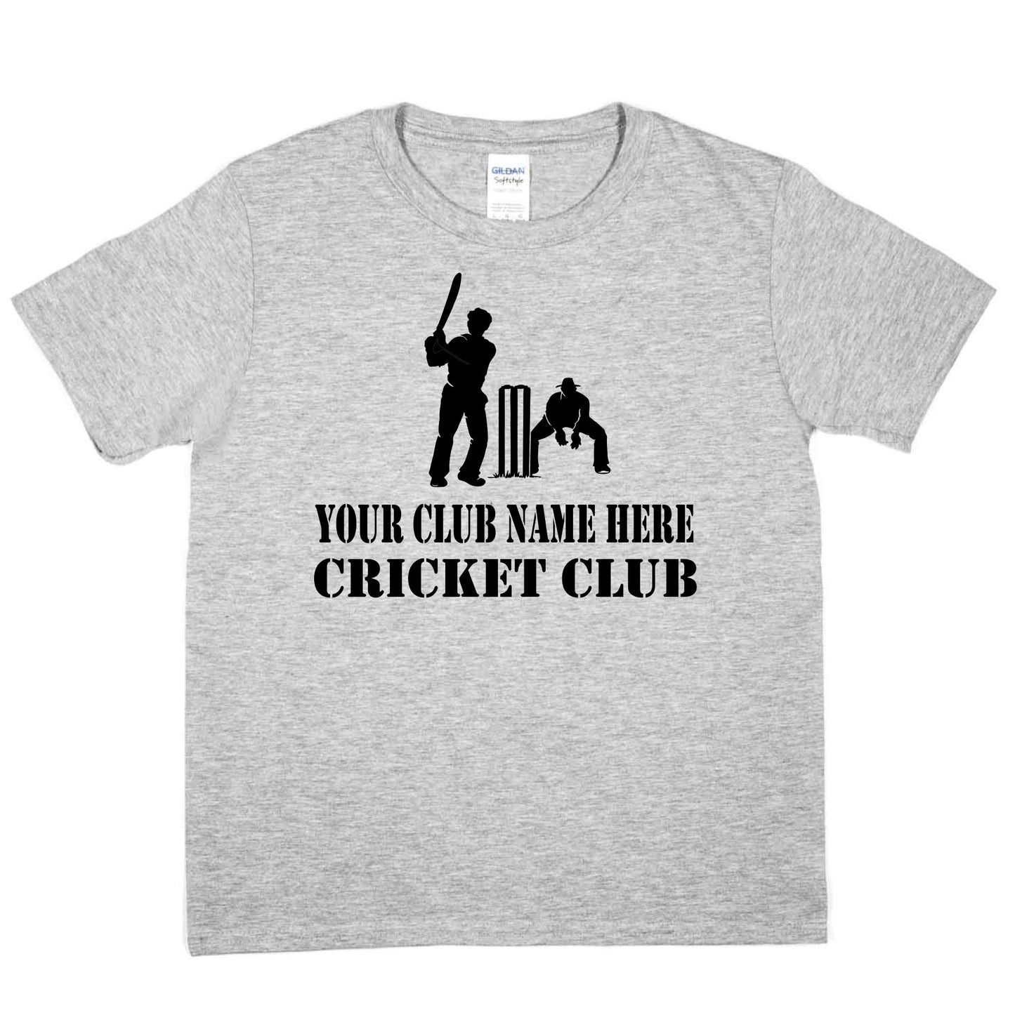 Kids Personalised T-Shirt Your Club Name Here Cricket Local Sports Team Name