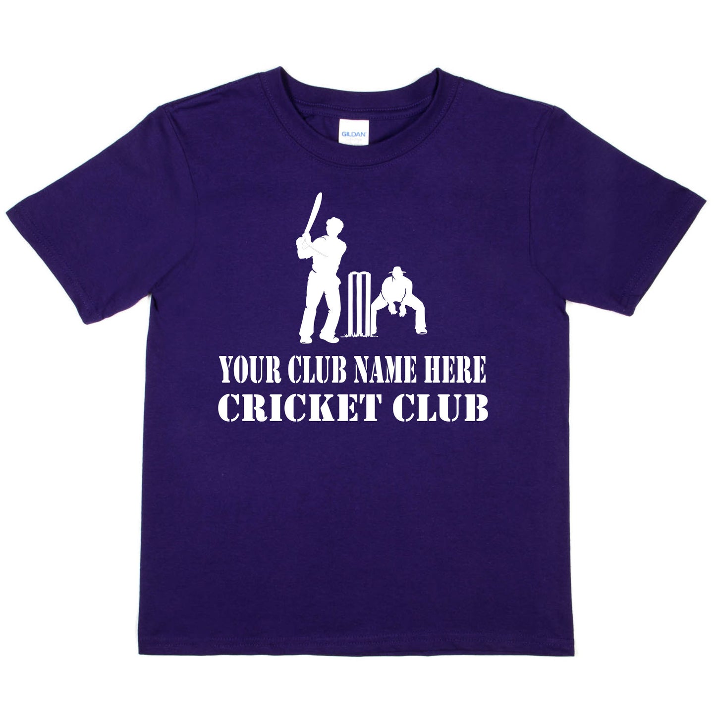 Kids Personalised T-Shirt Your Club Name Here Cricket Local Sports Team Name