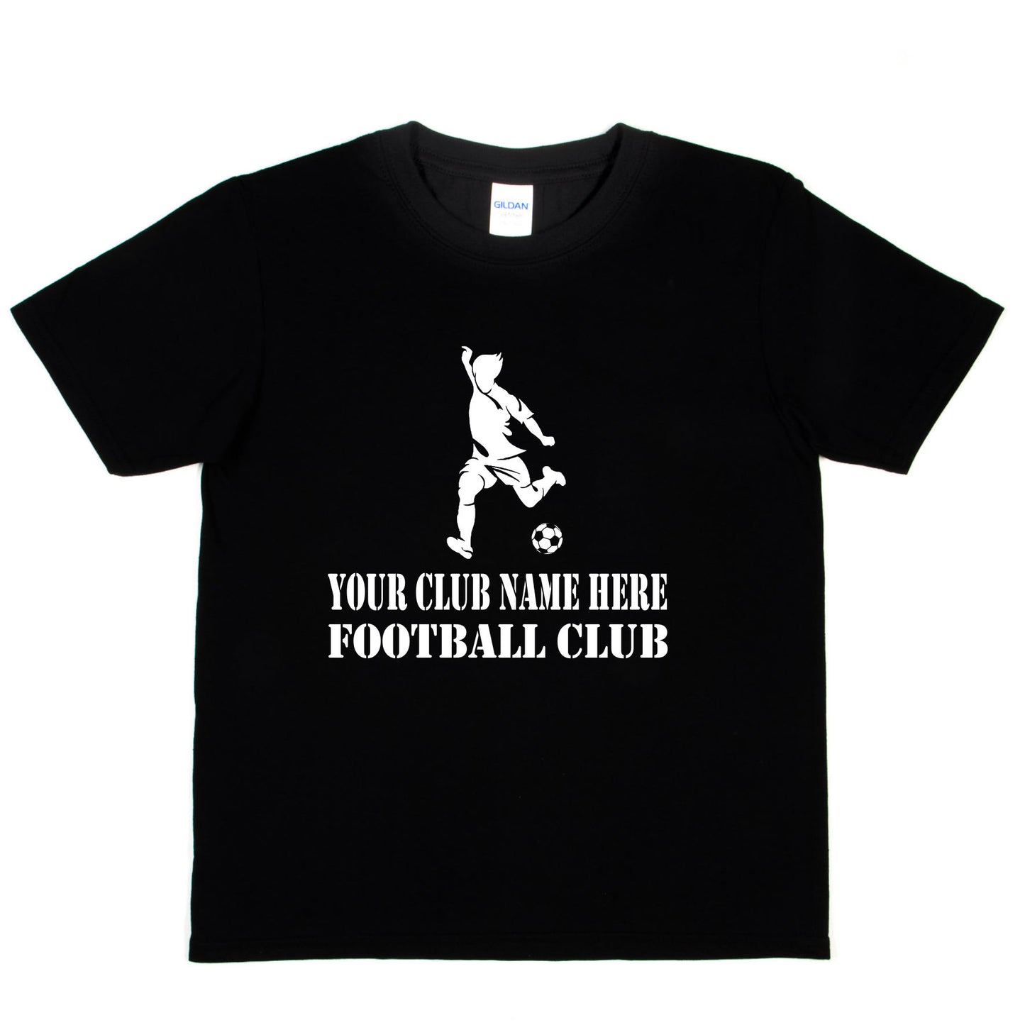 Kids Personalised T-Shirt Your Club Name Here Football Local Sports Team Name