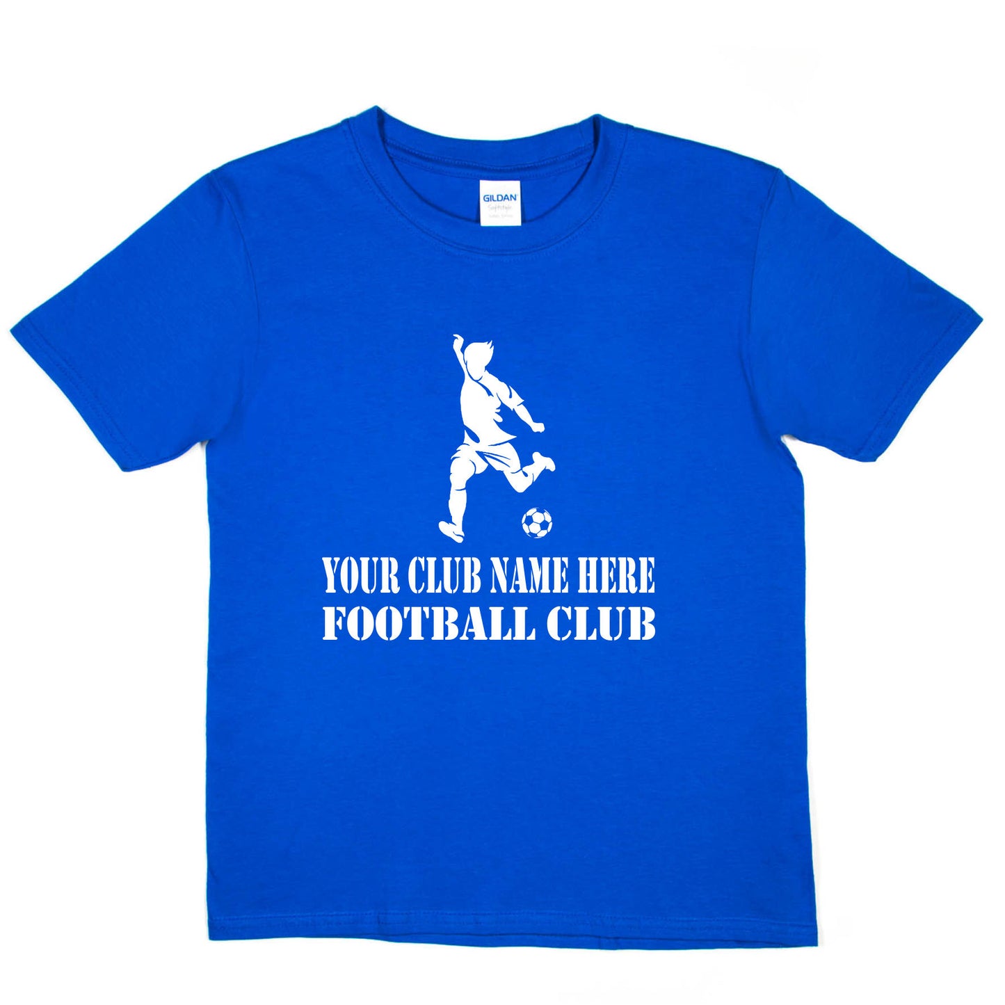 Kids Personalised T-Shirt Your Club Name Here Football Local Sports Team Name