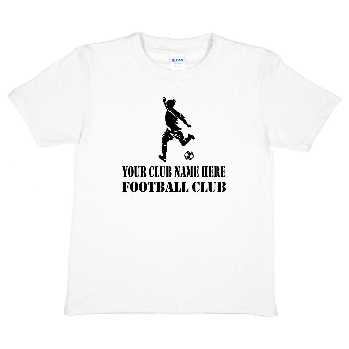 Kids Personalised T-Shirt Your Club Name Here Football Local Sports Team Name