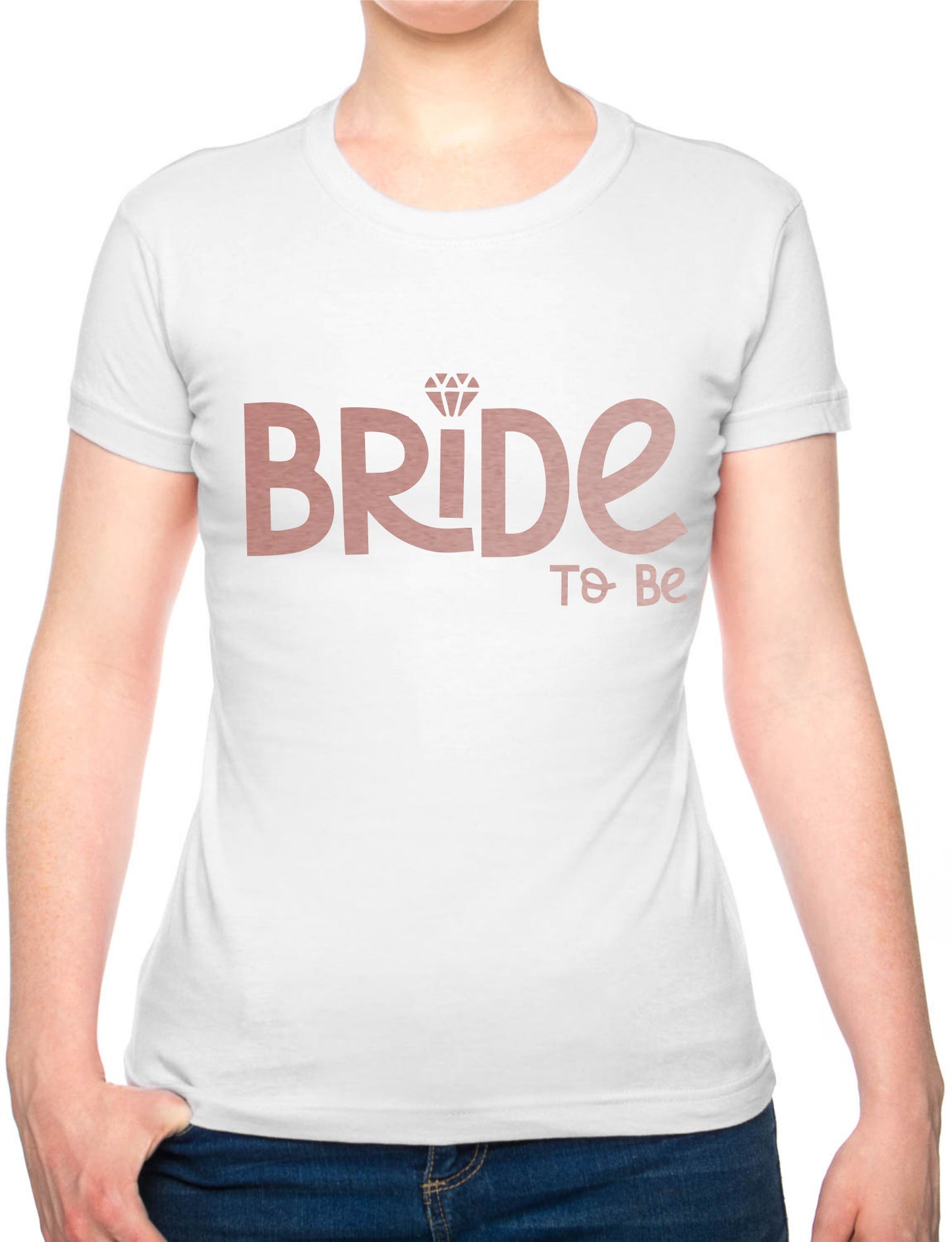 Bride To Be Ladies Fit T-Shirt Perfect For Hen Party/Wedding In Rose Gold