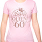 Birthday Queen 60 Ladies Fit T-Shirt 60th Birthday Gift Womens Tee In Rose Gold