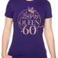 Birthday Queen 60 Ladies Fit T-Shirt 60th Birthday Gift Womens Tee In Rose Gold