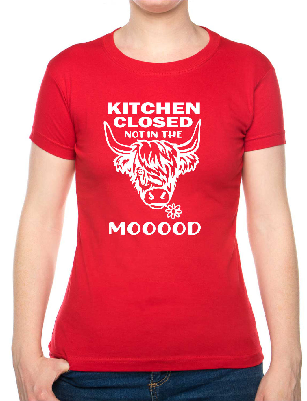 Kitchen Closed Not In The Mood Womens T-Shirt Funny Birthday Tee Ladies