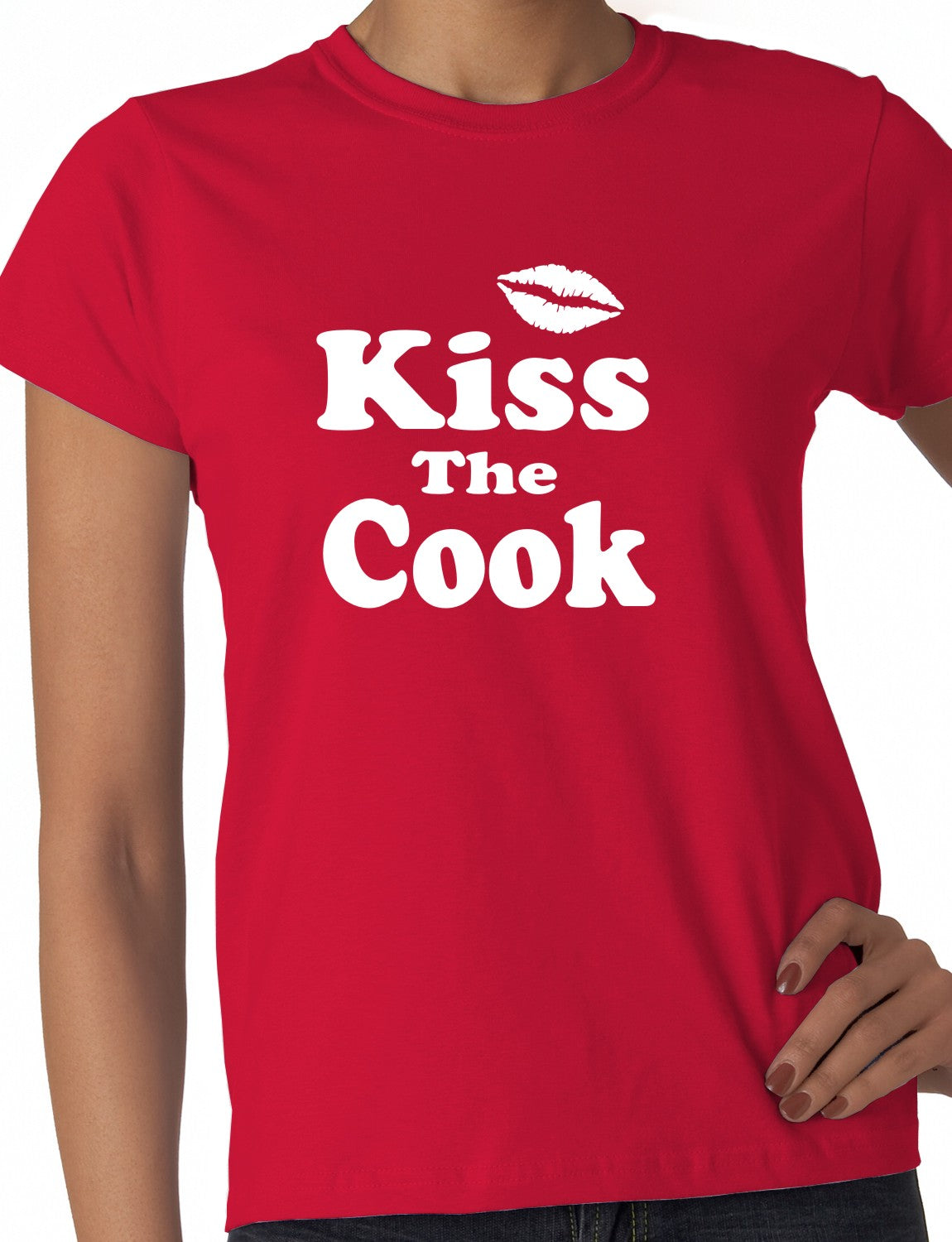 Kiss The Cook Ladies T-shirt