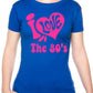 I Love the 80's Eighties Music Ladies T-Shirt