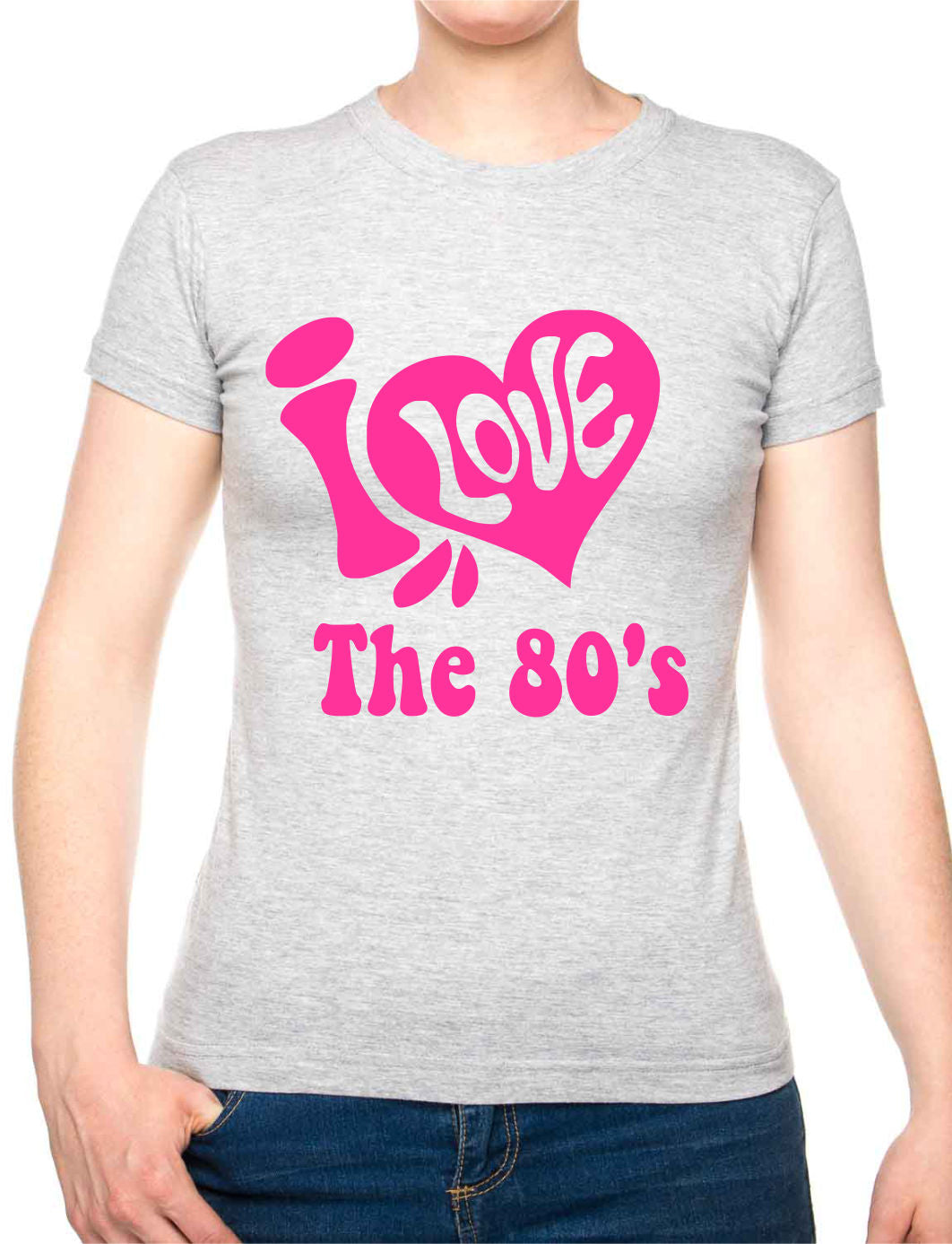 I Love the 80's Eighties Music Ladies T-Shirt