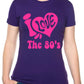 I Love the 80's Eighties Music Ladies T-Shirt