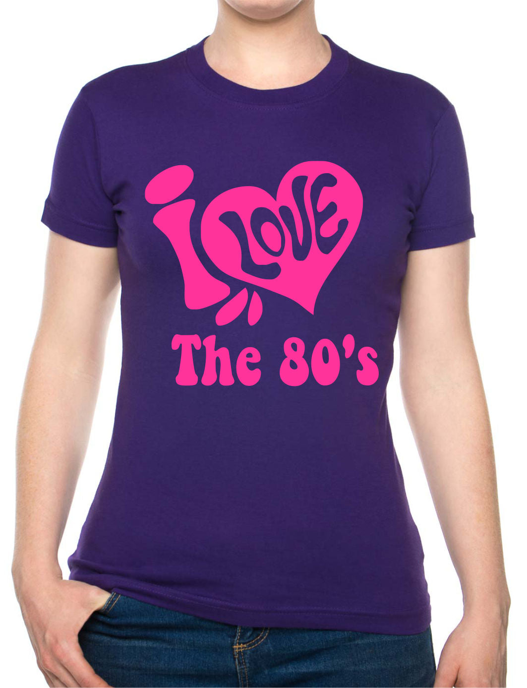 I Love the 80's Eighties Music Ladies T-Shirt