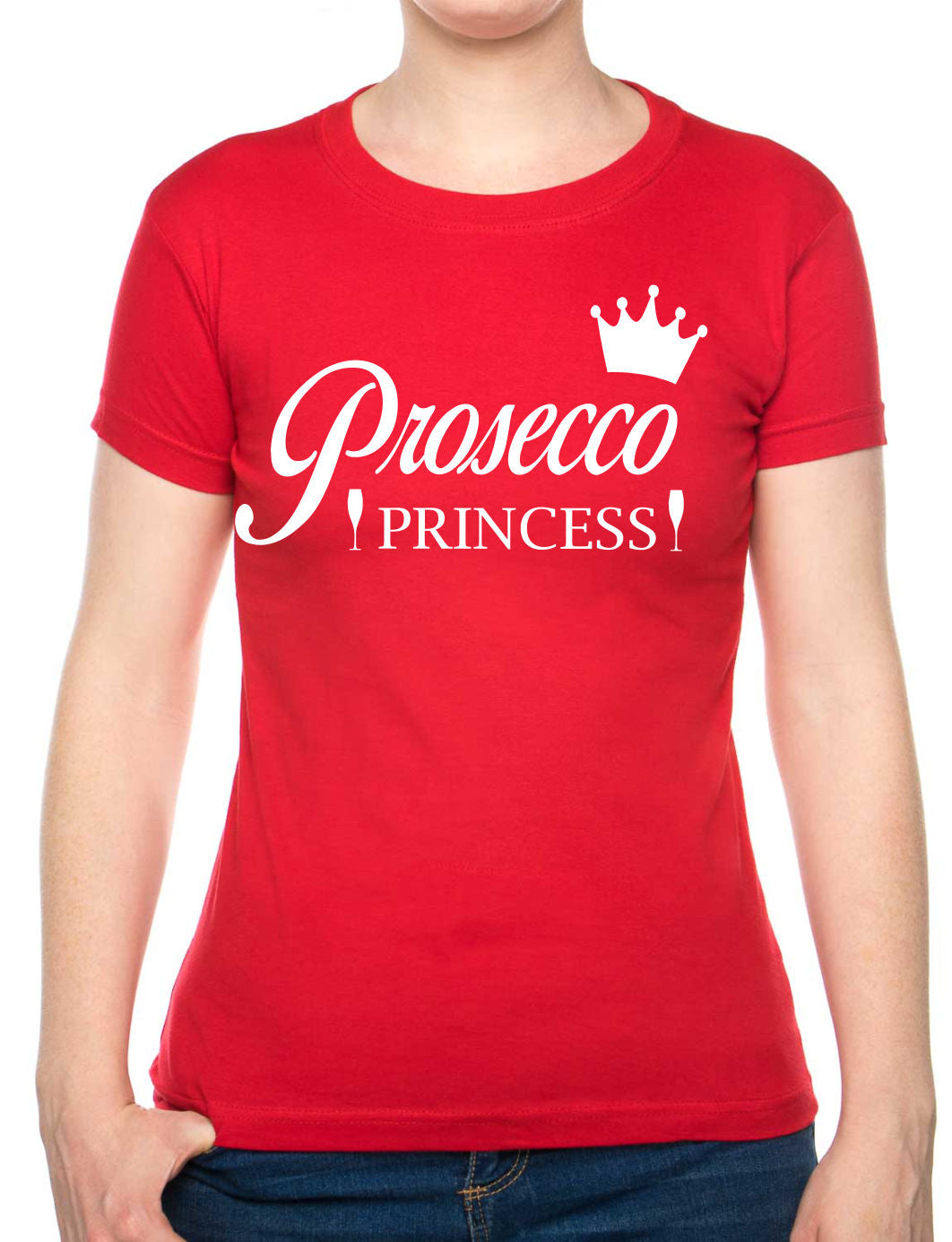 Prosecco Princess Funny Gift Hen Party Ladies T Shirt