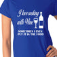 I Love Cooking With Wine Funny Gift Ladies T Shirt