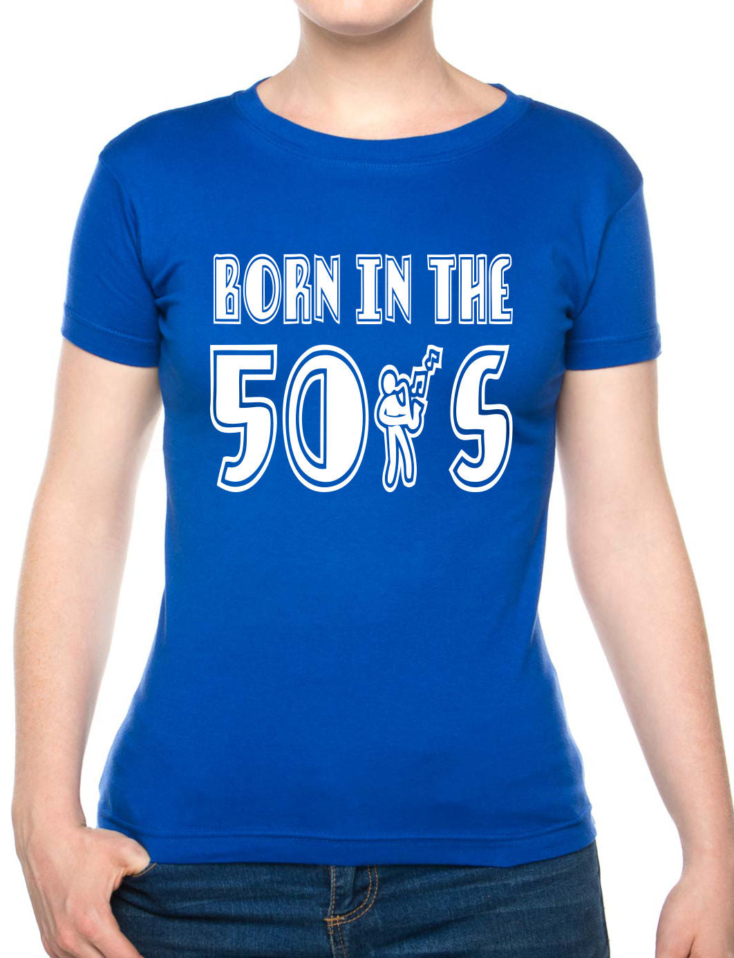 Born In The 50's Fifties Birthday Funny Ladies T Shirt