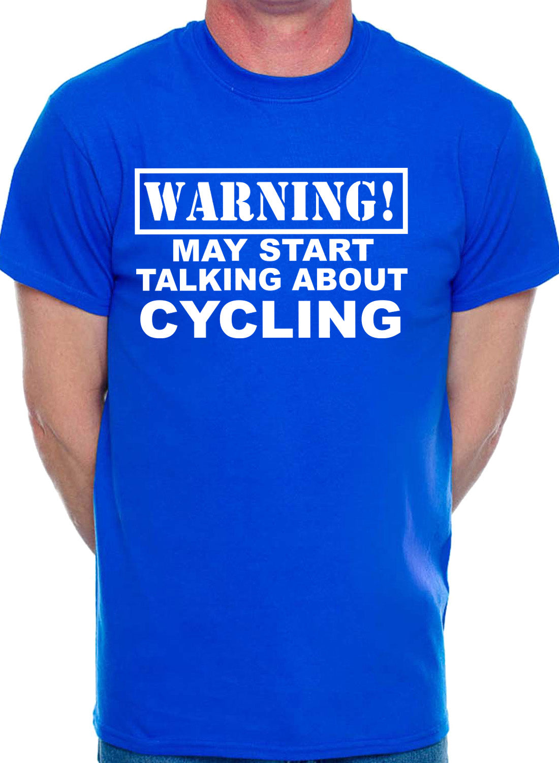 Warning May Talk About Cycling Bike Rider Mens T-Shirt