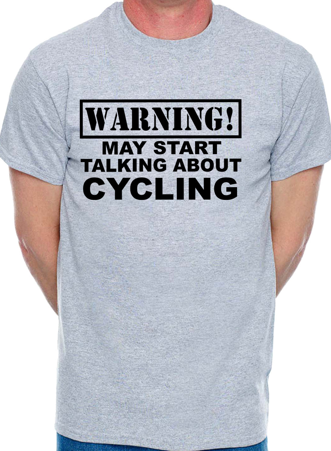 Warning May Talk About Cycling Bike Rider Mens T-Shirt