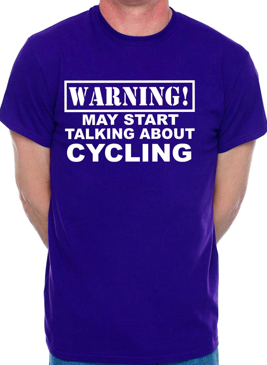 Warning May Talk About Cycling Bike Rider Mens T-Shirt