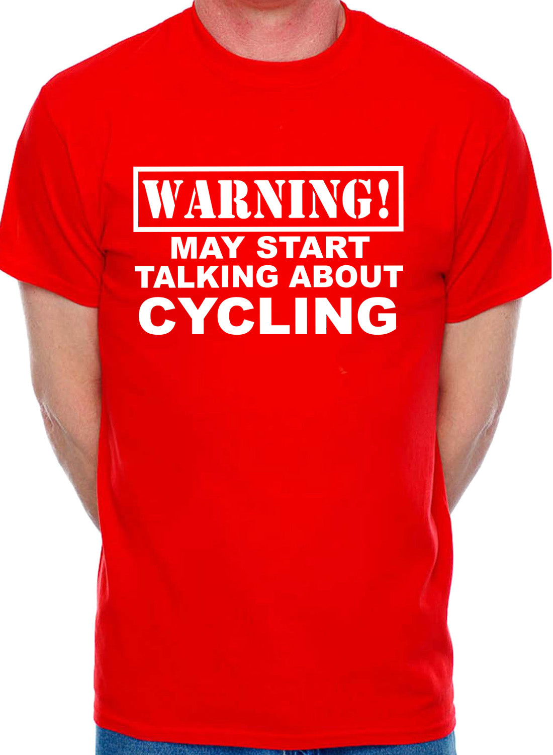 Warning May Talk About Cycling Bike Rider Mens T-Shirt