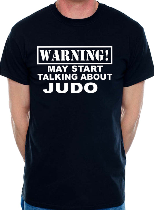 Warning May Talk About Judo Martial Arts Karate Mens T-Shirt