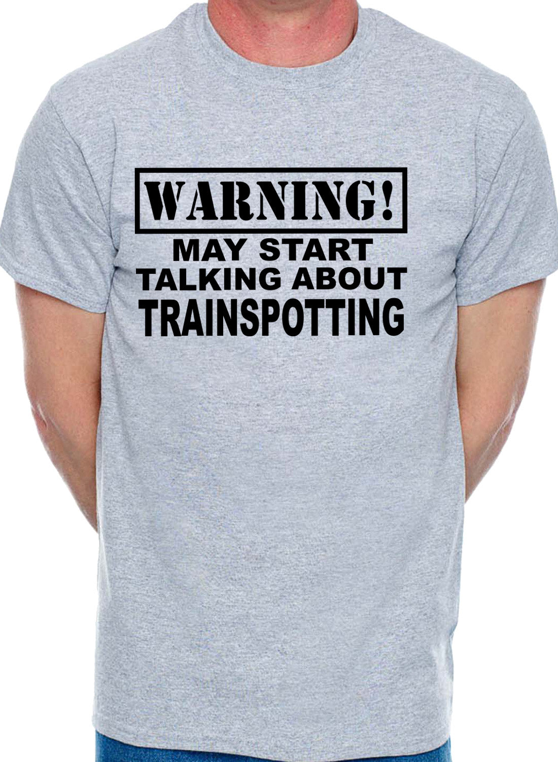 Warning May Talk About Trainspotting Steam Trains Mens T-Shirt