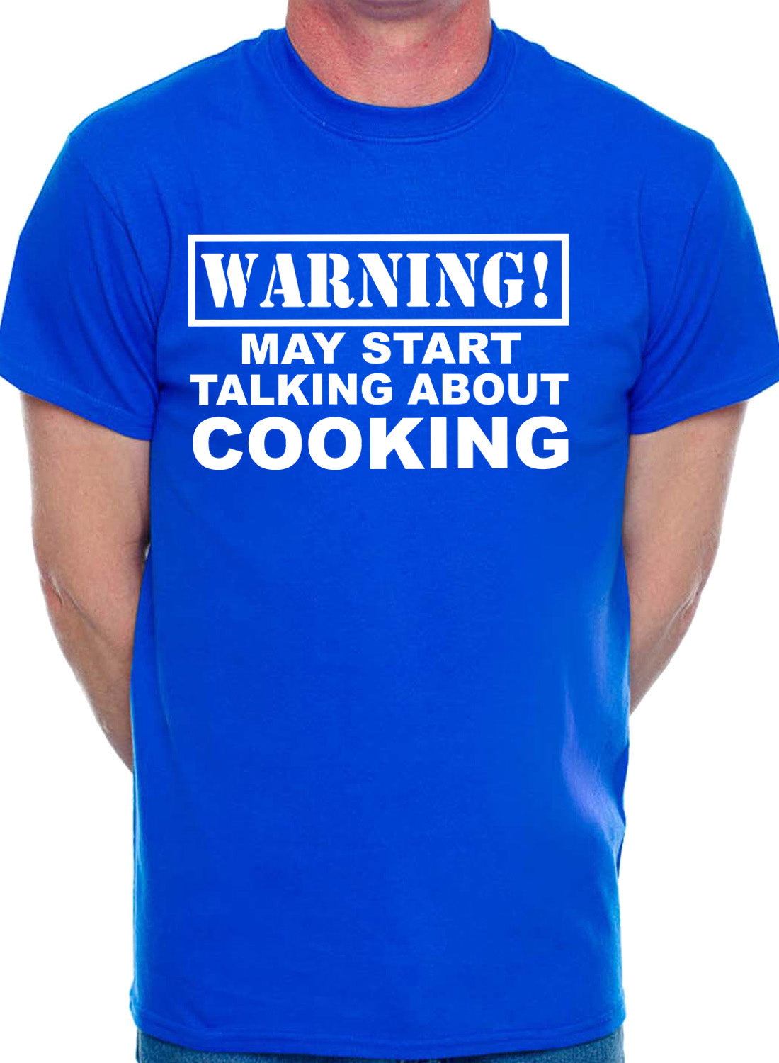 Warning May Talk About Cooking Chef Mens T-Shirt