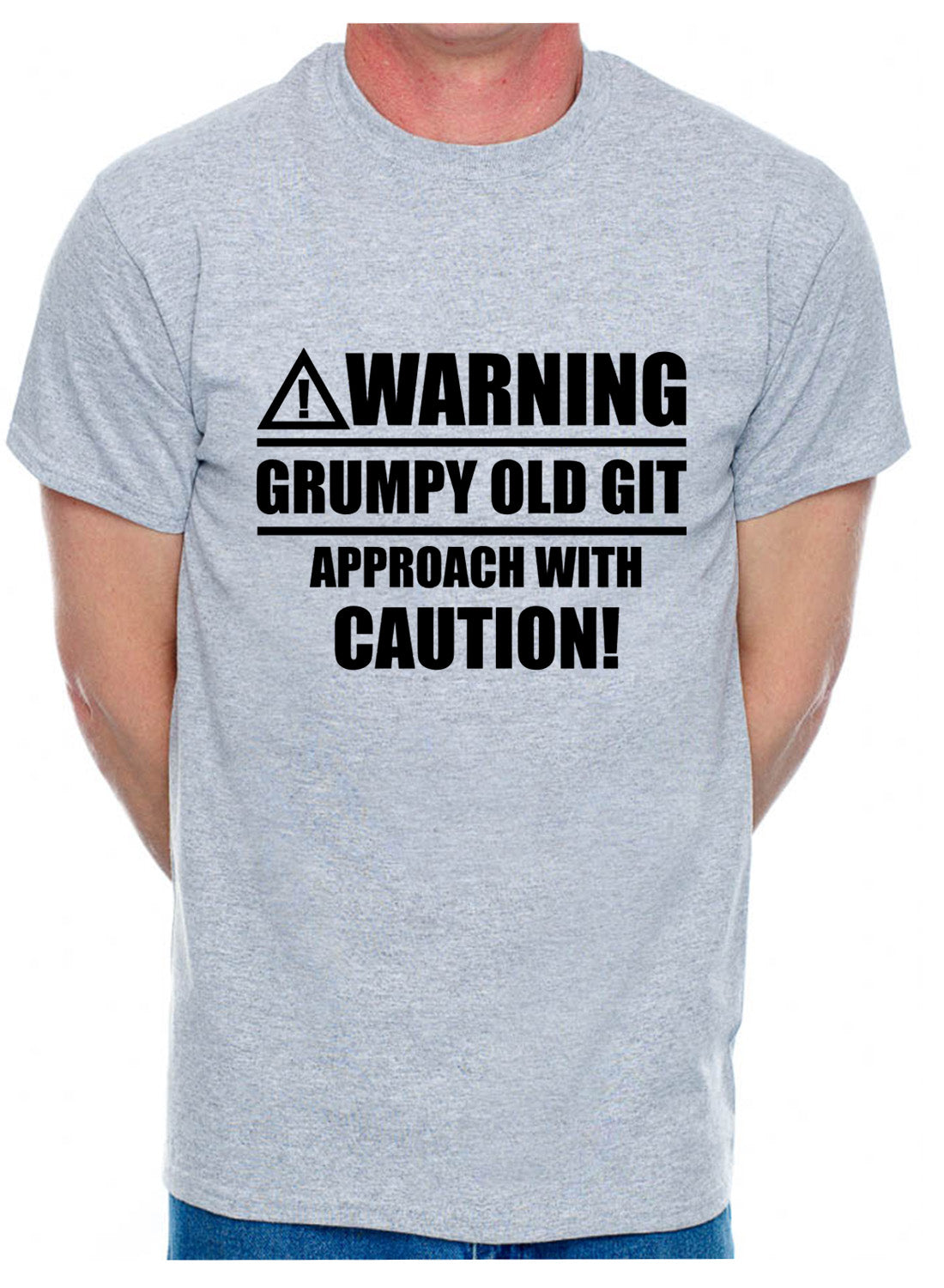 Warning Grumpy Git Caution Mens T-Shirt