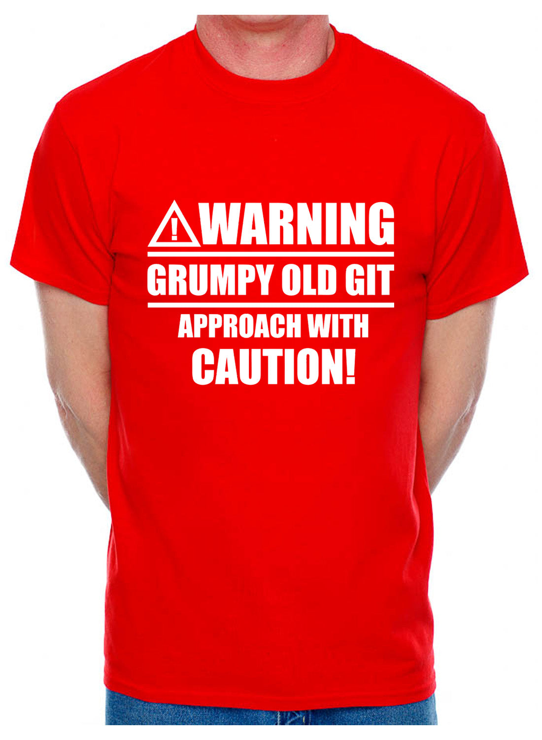 Warning Grumpy Git Caution Mens T-Shirt