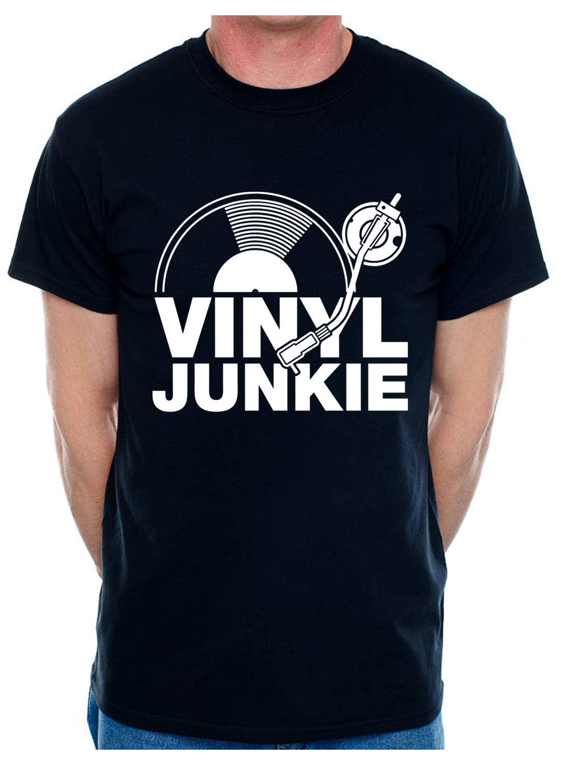 Vinyl Junkie Muisc DJ Hip Hop Dance Trance Mens T-Shirt