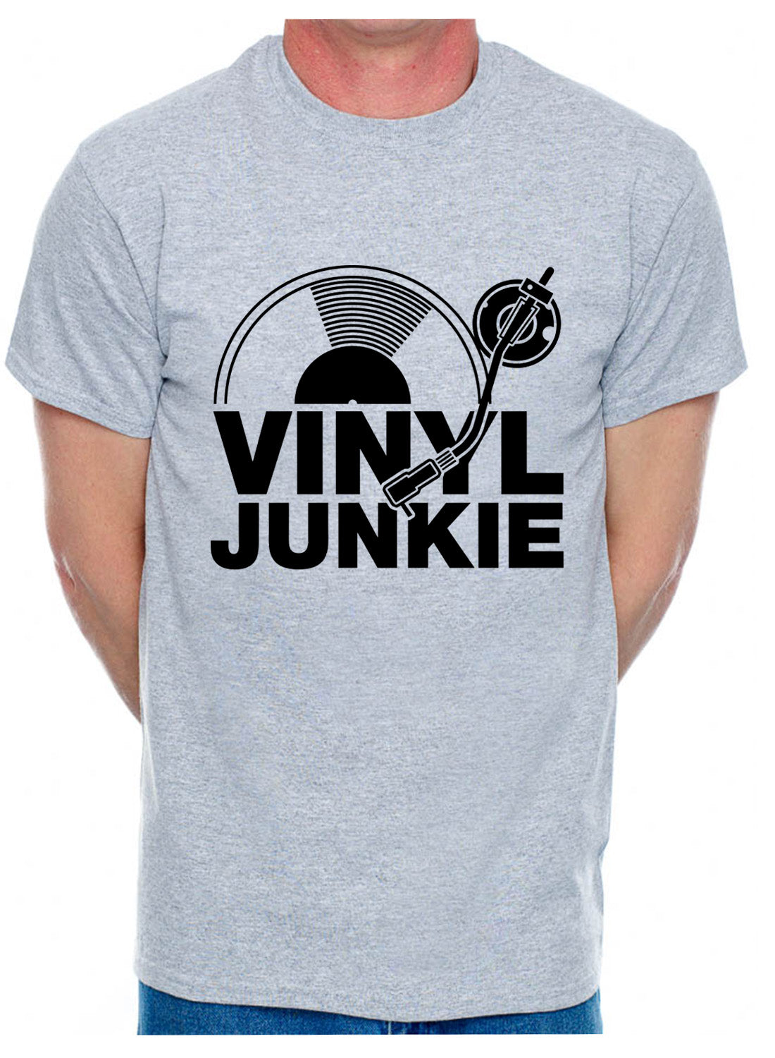 Vinyl Junkie Muisc DJ Hip Hop Dance Trance Mens T-Shirt