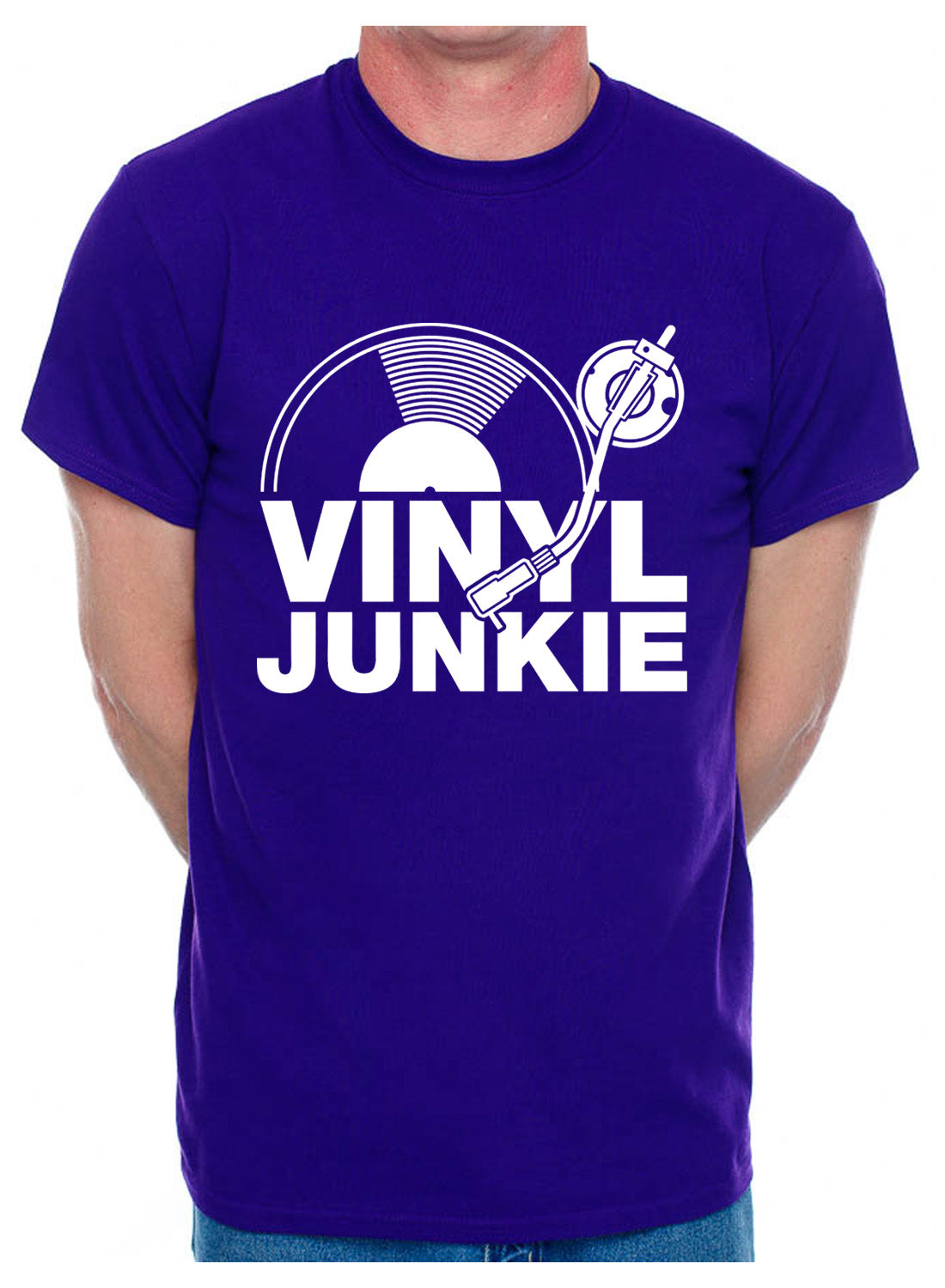 Vinyl Junkie Muisc DJ Hip Hop Dance Trance Mens T-Shirt