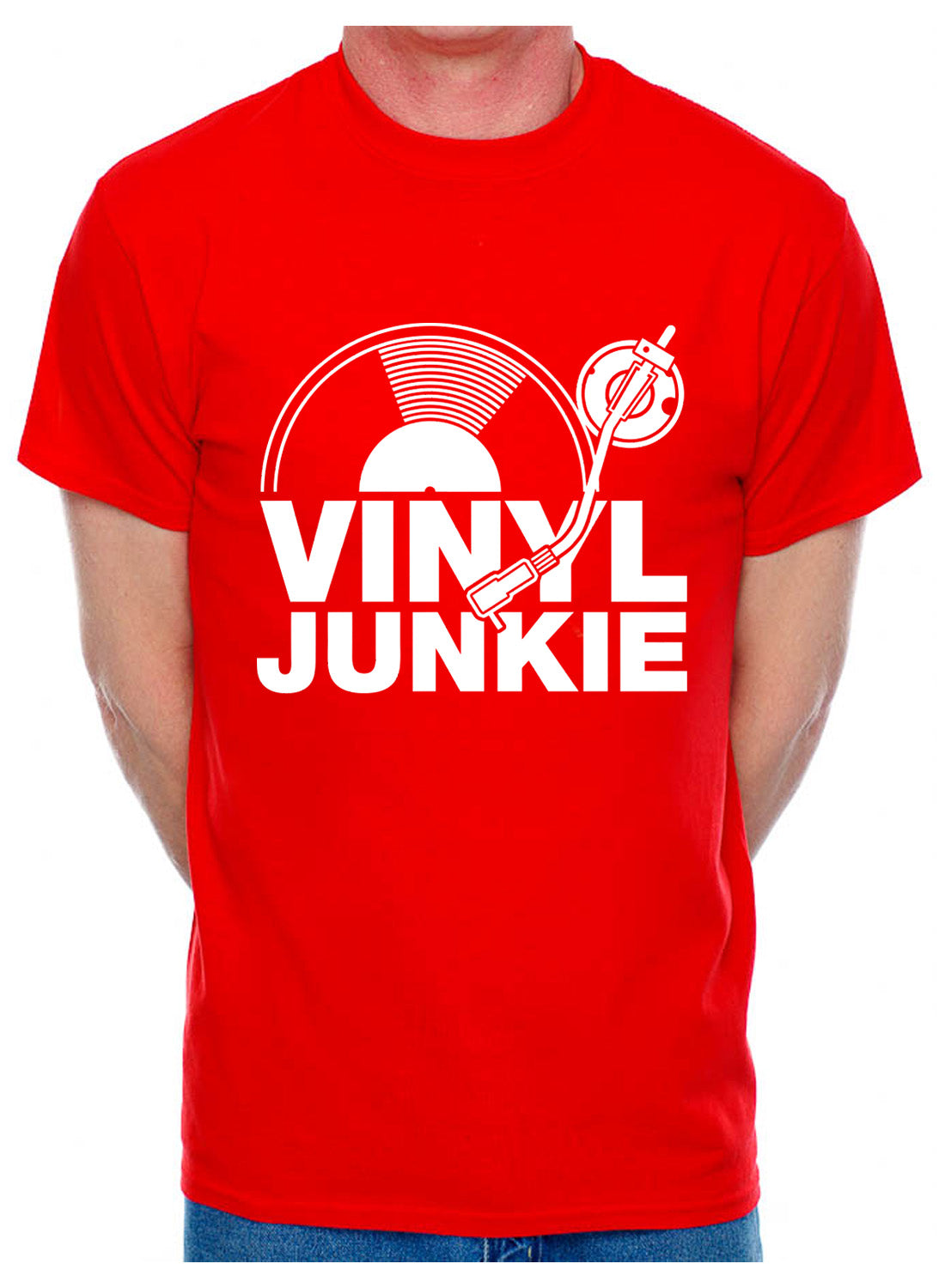 Vinyl Junkie Muisc DJ Hip Hop Dance Trance Mens T-Shirt