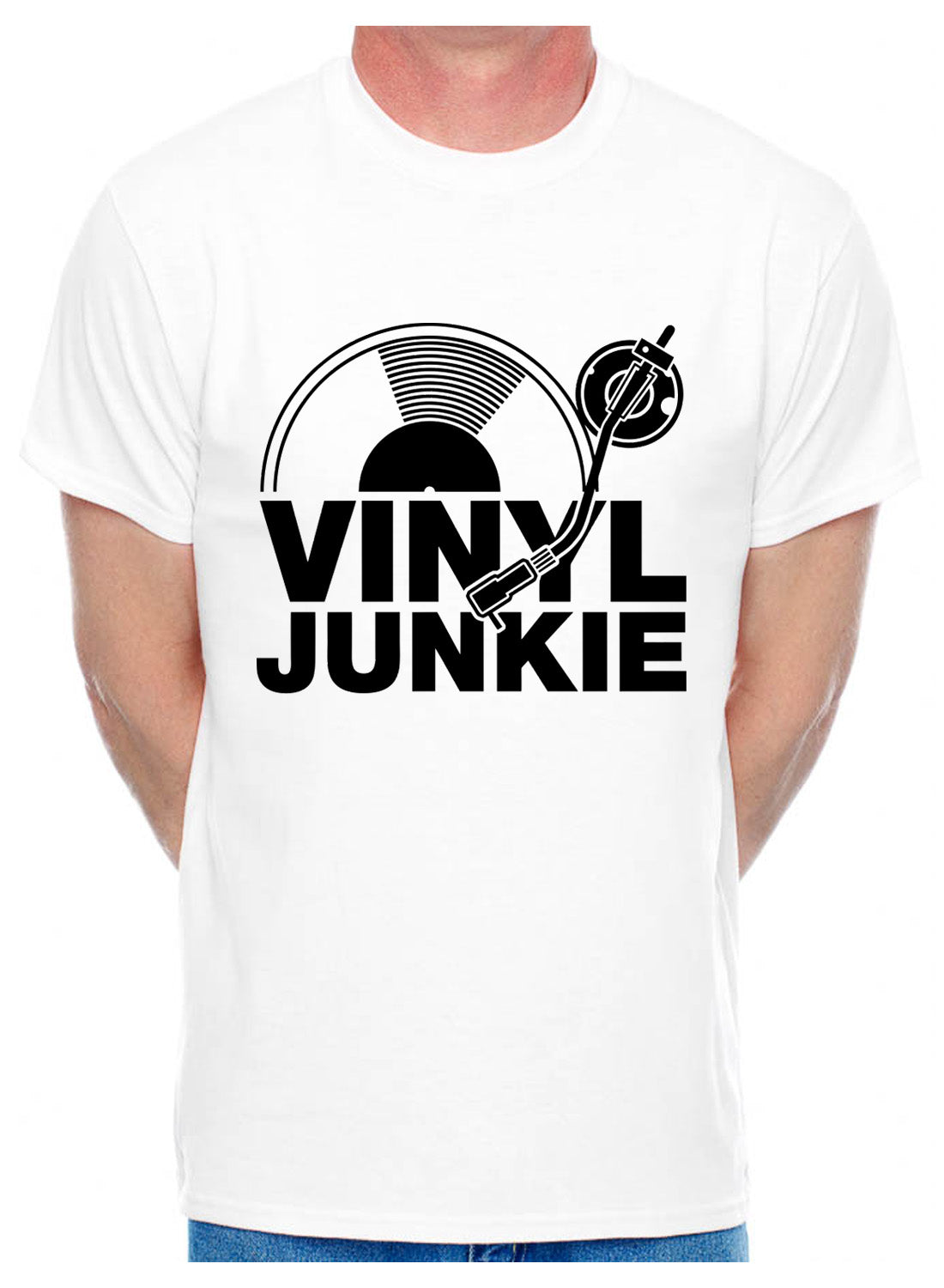 Vinyl Junkie Muisc DJ Hip Hop Dance Trance Mens T-Shirt