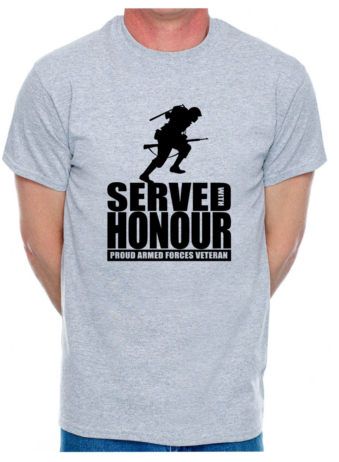 Veteran Served With Honour Armed Forces Army Navy Air Force Mens T-Shirt