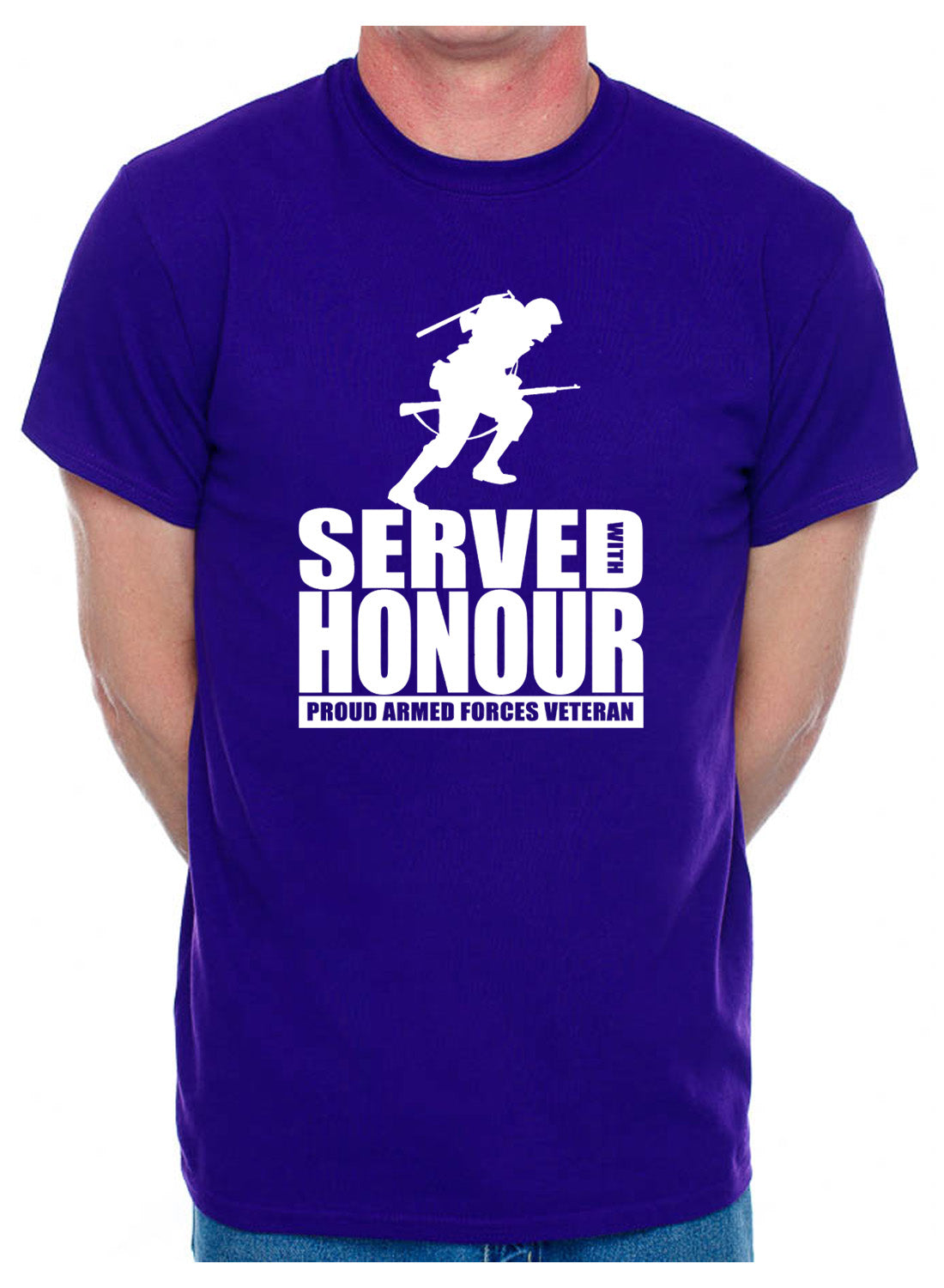 Veteran Served With Honour Armed Forces Army Navy Air Force Mens T-Shirt