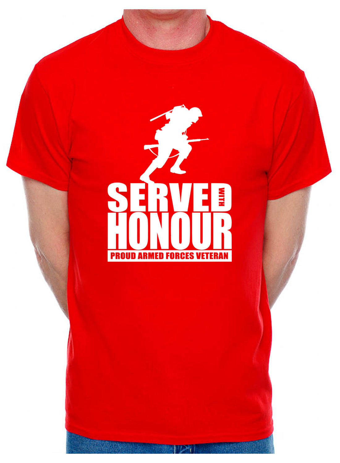 Veteran Served With Honour Armed Forces Army Navy Air Force Mens T-Shirt