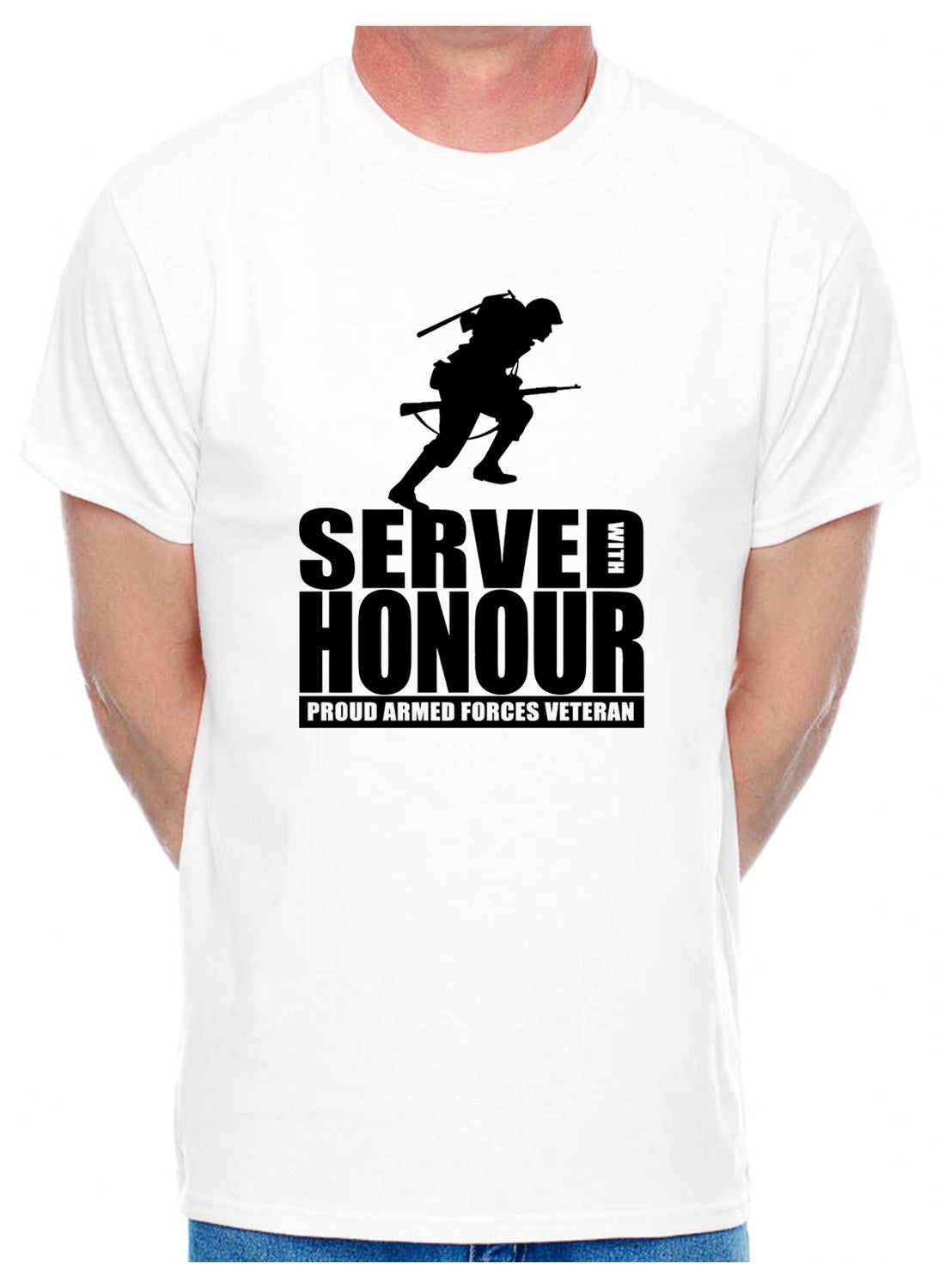 Veteran Served With Honour Armed Forces Army Navy Air Force Mens T-Shirt