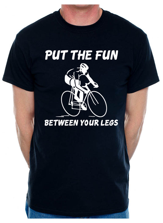 Fun Between Legs Biking Cycling Mens T-Shirt