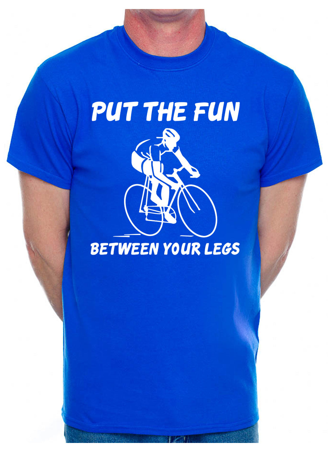 Fun Between Legs Biking Cycling Mens T-Shirt