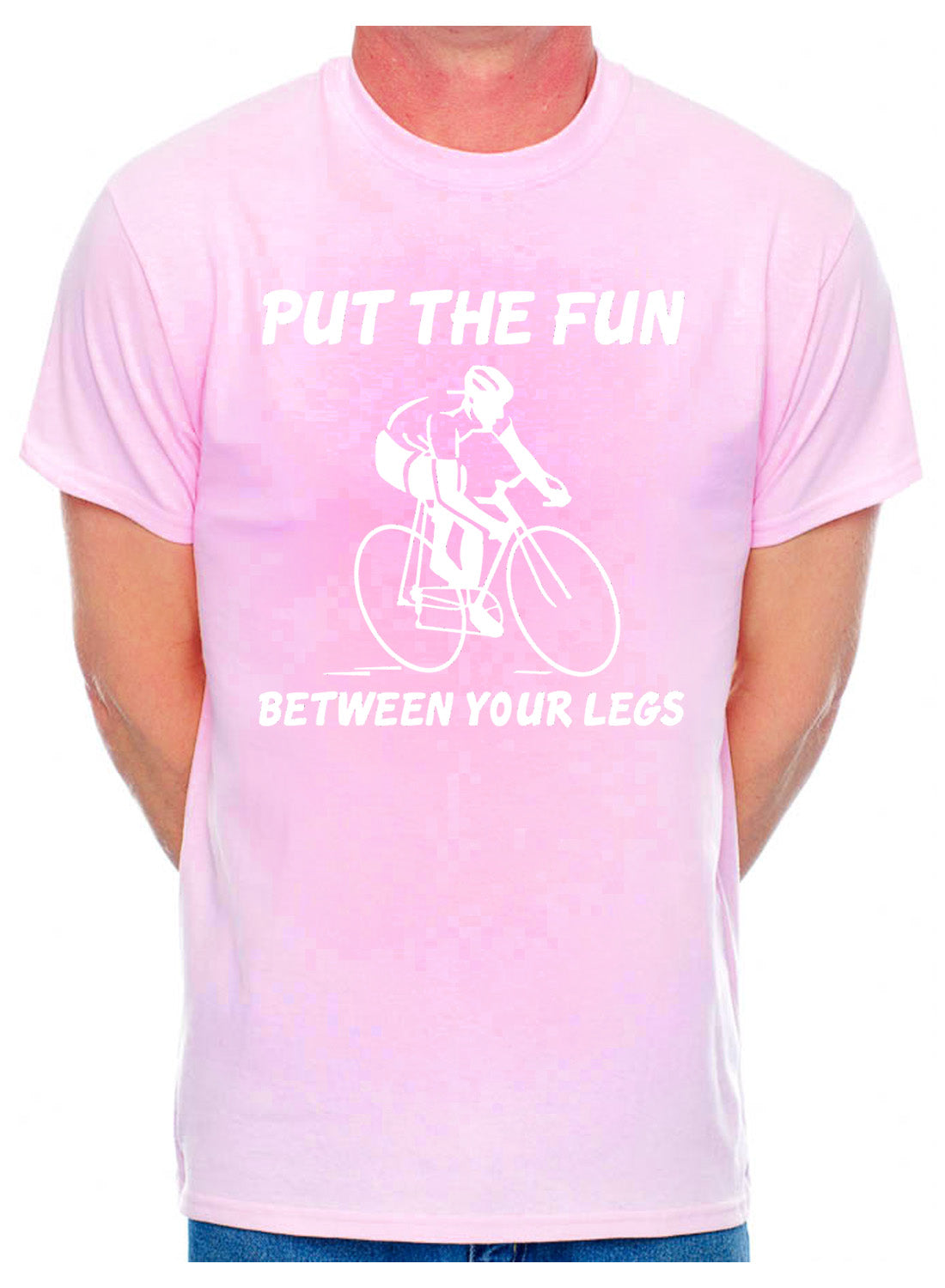 Fun Between Legs Biking Cycling Mens T-Shirt