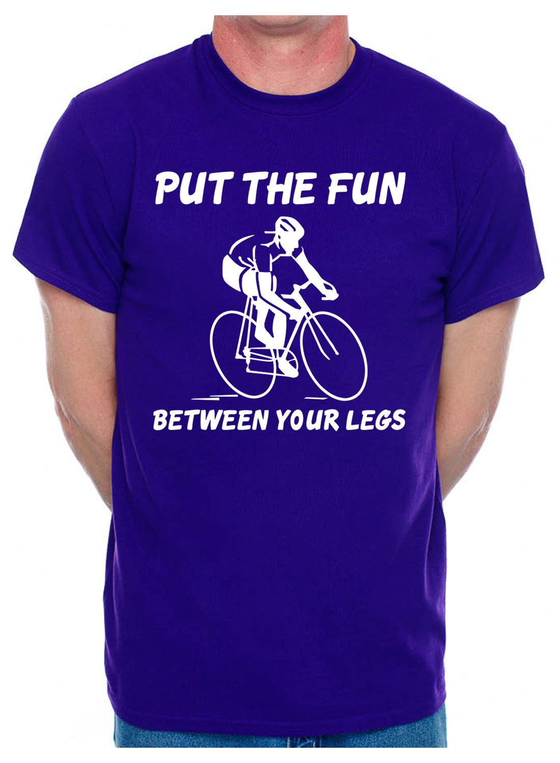 Fun Between Legs Biking Cycling Mens T-Shirt