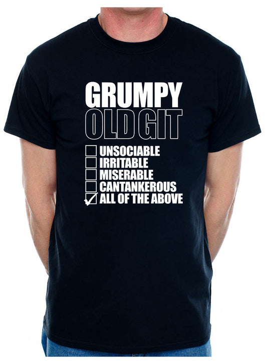 Grumpy Git Checklist Retirement Present Mens T-Shirt