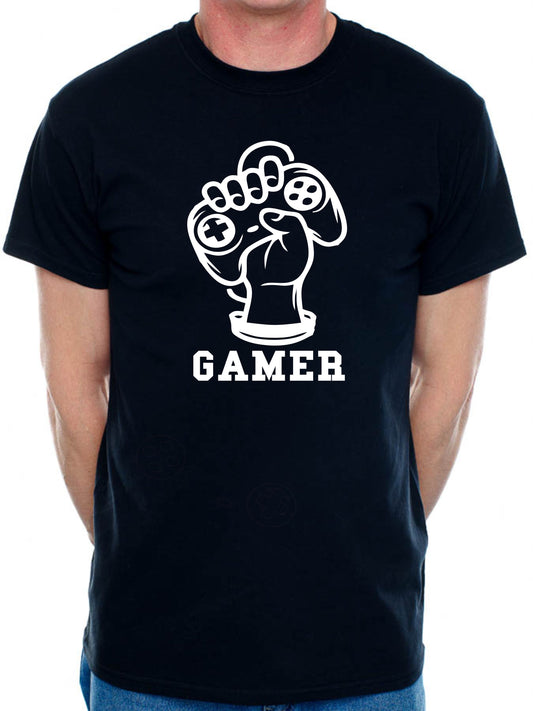 Gamer Fist Gaming T-Shirt Slogan Gamer X-Box Retro Gift Mens T-Shirt