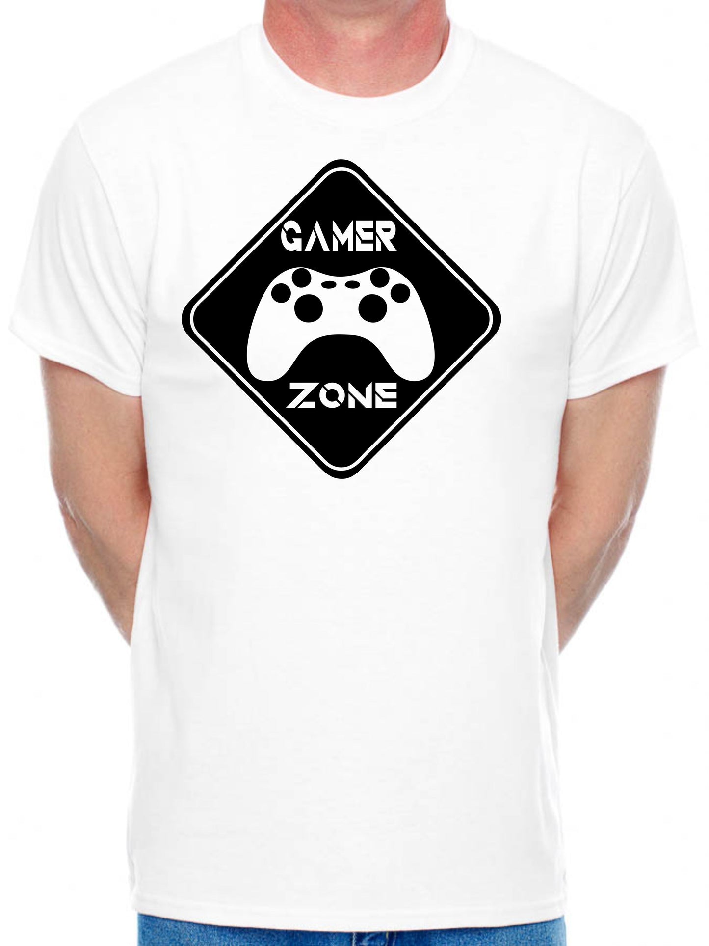 Gamer Zone Gift Gamer X-Box Retro Mens T-Shirt  Gaming T-Shirt Slogan