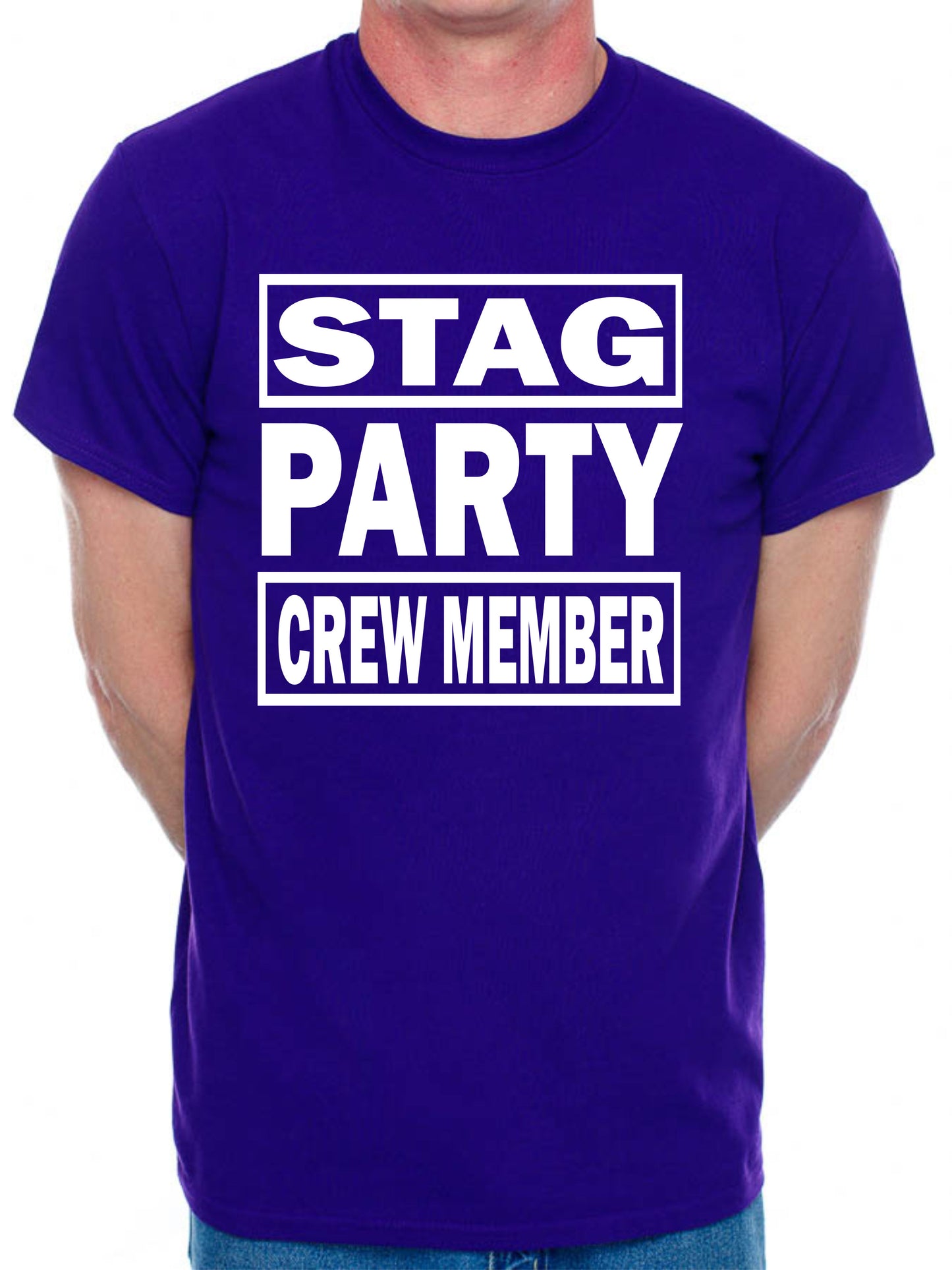 Stag Party Crew Member Stag Do Slogan T-Shirt Men's Man's Tee