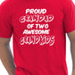 Proud Grandad of 2 Grandkids Mens T-shirt Size S-XXL