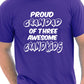 Proud Grandad of 3 Grandkids Mens T-shirt Size S-XXL