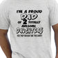 I'm A Proud Dad Of 2 Daughters Mens T-Shirt Size S-XXL